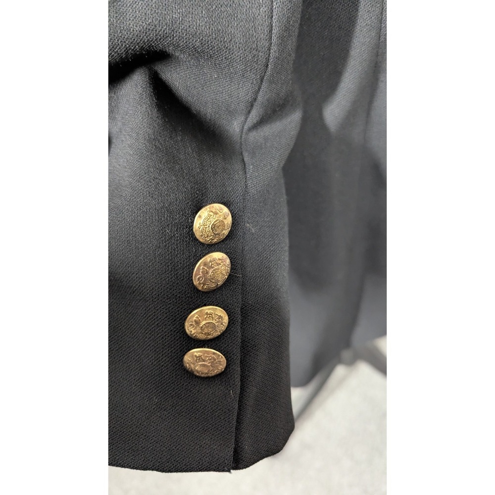 Lauren Ralph Lauren Blazer Black Crest Gold Buttons VTG Worsted Wool Old Money - Picture 7 of 16
